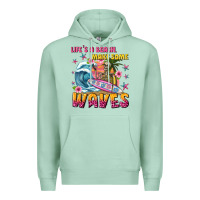 Seafoam lifes a beach make some waves Premium Hoodie - texasbilliewilder