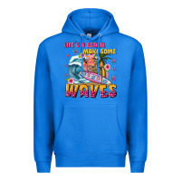 True Royal lifes a beach make some waves Premium Hoodie - texasbilliewilder
