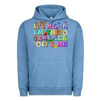 Pigment Pebble Blue its me hi im the teacher its me Urban Hoodie - texasbilliewilder