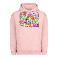 Pigment Salmon its me hi im the teacher its me Urban Hoodie - texasbilliewilder