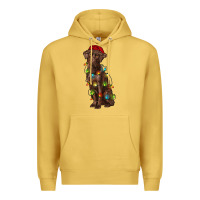 Antique Gold Christmas labrador retriever Premium Hoodie - RanaPortraitStore