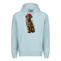 Blue Mist Christmas labrador retriever Premium Hoodie - RanaPortraitStore
