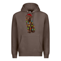 Coffee Christmas labrador retriever Premium Hoodie - RanaPortraitStore