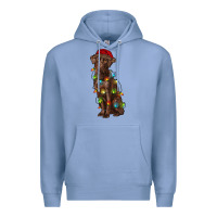 Colony Blue Christmas labrador retriever Premium Hoodie - RanaPortraitStore