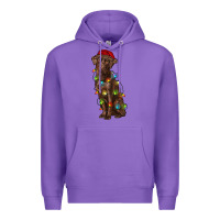 Purple Christmas labrador retriever Premium Hoodie - RanaPortraitStore