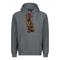 Rock Christmas labrador retriever Premium Hoodie - RanaPortraitStore