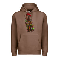 Chestnut Christmas labrador retriever Premium Hoodie - RanaPortraitStore