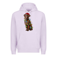 Lilac Christmas labrador retriever Premium Hoodie - RanaPortraitStore