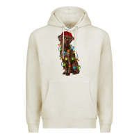 Oatmeal Heather Christmas labrador retriever Premium Hoodie - RanaPortraitStore