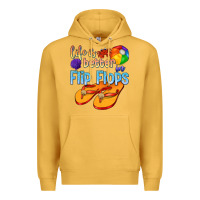 Mustard life is better in flip flops Premium Hoodie - texasbilliewilder
