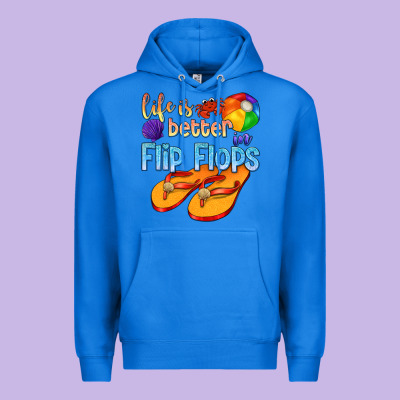 Life Is Better In Flip Flops Premium Hoodie Designed By Texasbilliewilder