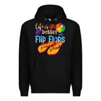 Black life is better in flip flops Premium Hoodie - texasbilliewilder