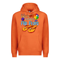 Carrot life is better in flip flops Premium Hoodie - texasbilliewilder