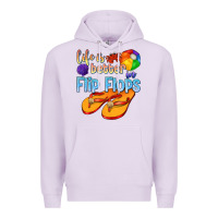 Lilac life is better in flip flops Premium Hoodie - texasbilliewilder