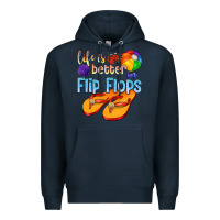 Navy life is better in flip flops Premium Hoodie - texasbilliewilder