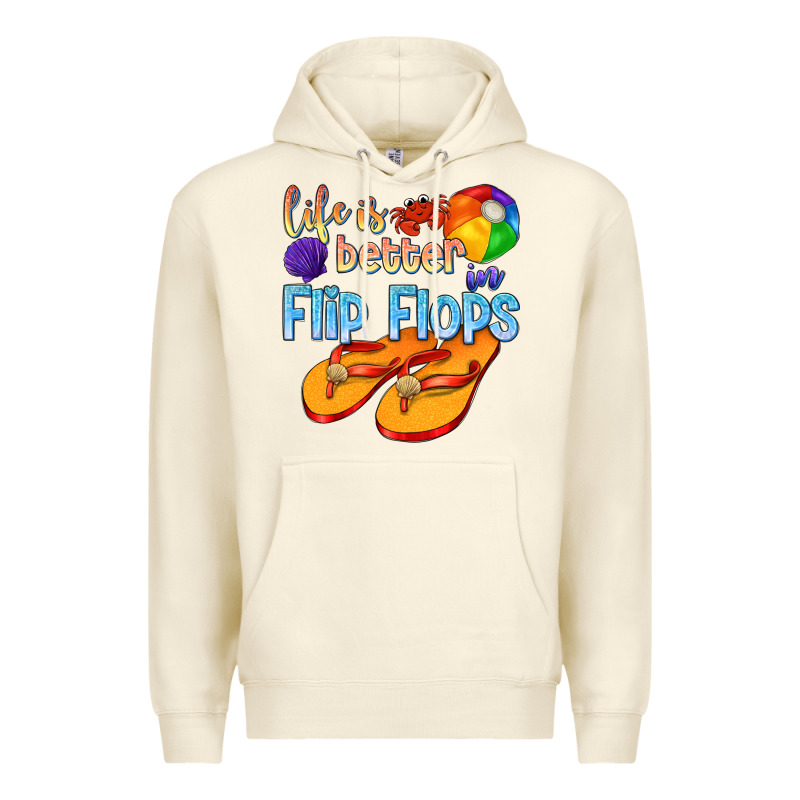 Life Is Better In Flip Flops Premium Hoodie by texasbilliewilder | Teevron
