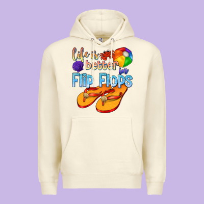 Life Is Better In Flip Flops Premium Hoodie Designed By Texasbilliewilder