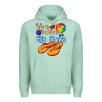 Seafoam life is better in flip flops Premium Hoodie - texasbilliewilder
