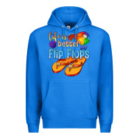 True Royal life is better in flip flops Premium Hoodie - texasbilliewilder