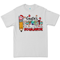Dove Grey Santa Favorite Teacher Premium Tee - CowhideDigitalArt