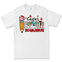 White Santa Favorite Teacher Premium Tee - CowhideDigitalArt