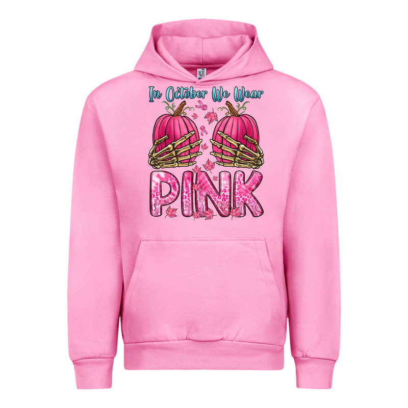 In October We Wear Pink Urban Hoodie by Zillion Design Studio | Teevron