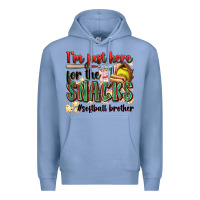 Colony Blue i'm just here for the snacks #softball brother Premium Hoodie - Zillion Design Studio