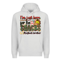 Dove Grey i'm just here for the snacks #softball brother Premium Hoodie - Zillion Design Studio
