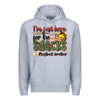 Heather Grey i'm just here for the snacks #softball brother Premium Hoodie - Zillion Design Studio