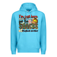 Ocean Blue i'm just here for the snacks #softball brother Premium Hoodie - Zillion Design Studio