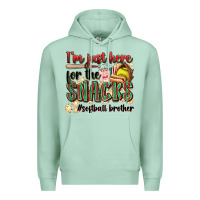 Seafoam i'm just here for the snacks #softball brother Premium Hoodie - Zillion Design Studio