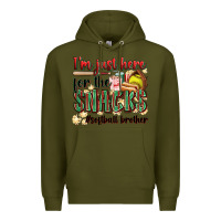 Army Green i'm just here for the snacks #softball brother Premium Hoodie - Zillion Design Studio