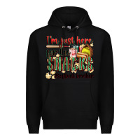 Black i'm just here for the snacks #softball brother Premium Hoodie - Zillion Design Studio