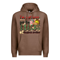 Chestnut i'm just here for the snacks #softball brother Premium Hoodie - Zillion Design Studio
