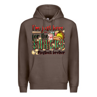 Coffee i'm just here for the snacks #softball brother Premium Hoodie - Zillion Design Studio