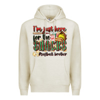 Oatmeal Heather i'm just here for the snacks #softball brother Premium Hoodie - Zillion Design Studio