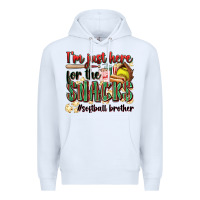 White i'm just here for the snacks #softball brother Premium Hoodie - Zillion Design Studio
