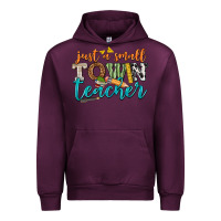 Mauve Wine just a small town teacher Urban Hoodie - texasbilliewilder