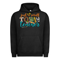 Pigment Black just a small town teacher Urban Hoodie - texasbilliewilder