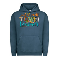 Pigment Midnight Navy just a small town teacher Urban Hoodie - texasbilliewilder