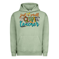 Pigment Oil Green just a small town teacher Urban Hoodie - texasbilliewilder