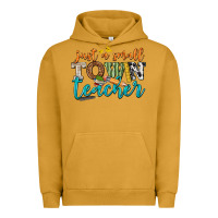 Pigment Peanut Butter just a small town teacher Urban Hoodie - texasbilliewilder