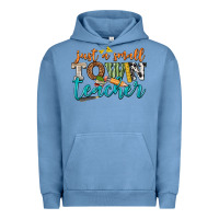 Pigment Pebble Blue just a small town teacher Urban Hoodie - texasbilliewilder