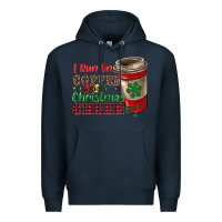Navy i run on coffee and christmas cheer Premium Hoodie - RanaPortraitStore