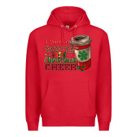 Red i run on coffee and christmas cheer Premium Hoodie - RanaPortraitStore