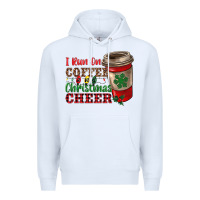 White i run on coffee and christmas cheer Premium Hoodie - RanaPortraitStore