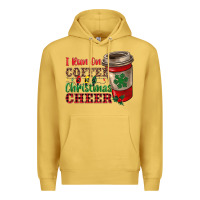 Antique Gold i run on coffee and christmas cheer Premium Hoodie - RanaPortraitStore