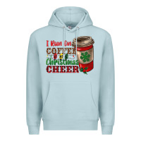 Blue Mist i run on coffee and christmas cheer Premium Hoodie - RanaPortraitStore