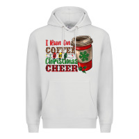 Dove Grey i run on coffee and christmas cheer Premium Hoodie - RanaPortraitStore