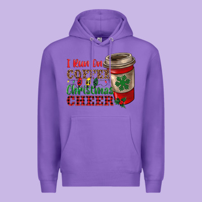 I Run On Coffee And Christmas Cheer Premium Hoodie Designed By Ranaportraitstore